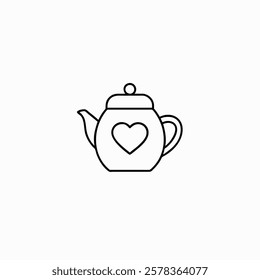 Teapot and cup vector illustration with a vintage ceramic design