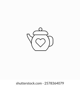 Teapot and cup vector illustration with a vintage ceramic design