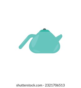 Teapot design isolated on white background.Teapot with tea,kitchenware idea concept.