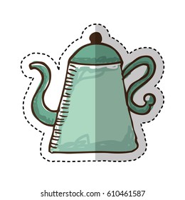 teapot drawing isolated icon vector illustration design