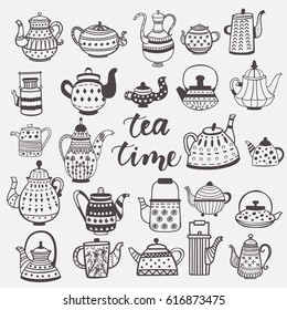 teapot drawing isolated icon vector illustration design