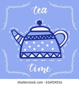 teapot drawing isolated icon vector illustration design