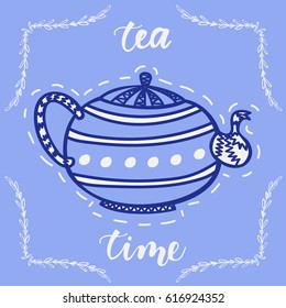 teapot drawing isolated icon vector illustration design