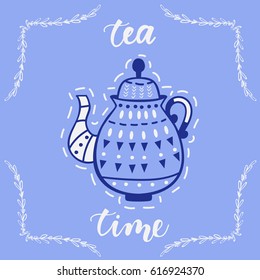 teapot drawing isolated icon vector illustration design
