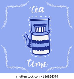 teapot drawing isolated icon vector illustration design