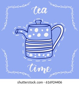 teapot drawing isolated icon vector illustration design