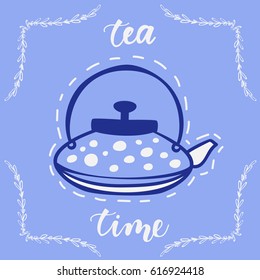 teapot drawing isolated icon vector illustration design