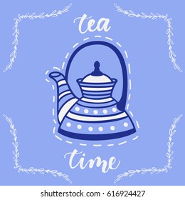 teapot drawing isolated icon vector illustration design