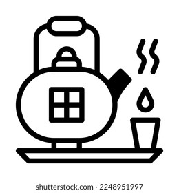 Teapot dualtone illustration vector and logo new year icon perfect. Icon sign from modern collection for web. Nice design perfect.