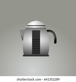 Teapot or electric kettle isolated . Household appliances. Electronic device. Home appliances,kettle flat icon