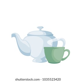 teapot elegant with cup