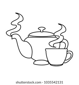 teapot elegant with cup