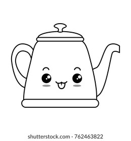 teapot elegant kawaii character
