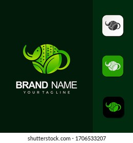 Teapot Elephant Urban Logo Design Premium Template