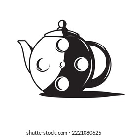 vector del logotipo de película de tetera la combinación entre tetera y carrete de película