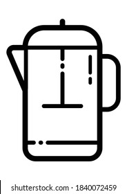 Icono Plano De Tetera Aislado En Fondo Blanco