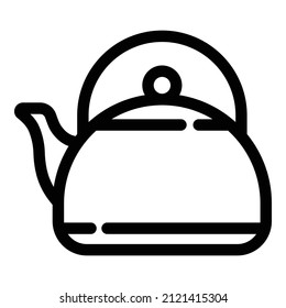 Teapot Flat Icon Isolated On White Background