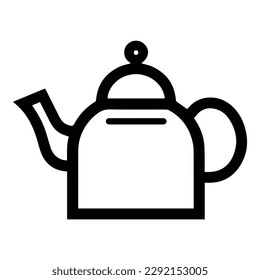 Teapot Flat Icon Isolated On White Background