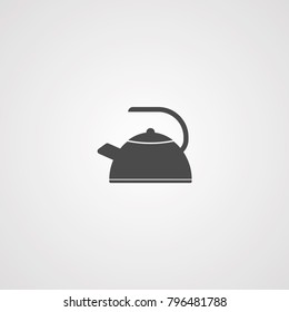 Teapot flat vector icon