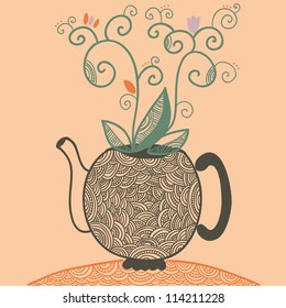teapot flower or plant in bloom