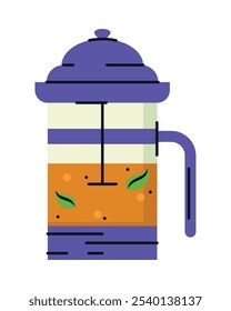 teapot fresh beverage icon isolated