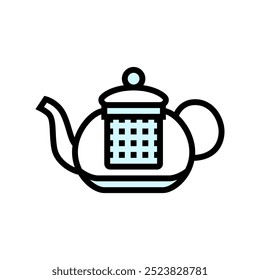 teapot glass package color icon vector. teapot glass package sign. isolated symbol illustration