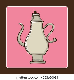 teapot graphic design , vector illustration