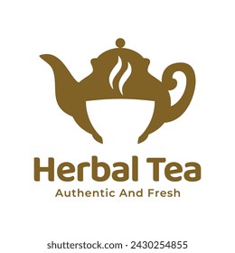 Teapot green tea leaf logo icon design template flat vector. Vector Tea logo isolated on a white background