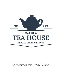 Teapot green tea leaf logo icon design template flat vector. Vector Tea logo isolated on a white background