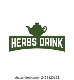 Teapot green tea leaf logo icon design template flat vector. Vector Tea logo isolated on a white background