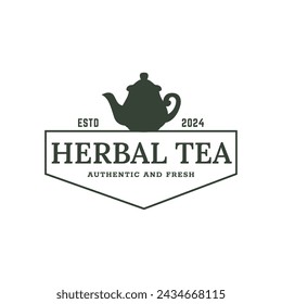 Teapot green tea leaf logo icon design template flat vector. Vector Tea logo isolated on a white background