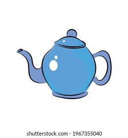 Teapot handgezeichnetes Doodle-Symbol Vektorgrafik