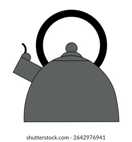 bule de chá com identificador de desenho de vetor