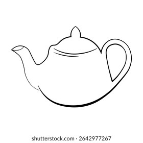 bule de chá com identificador de desenho de vetor
