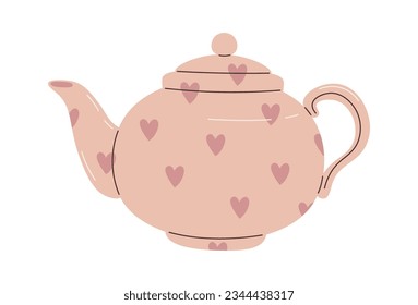 Tetera Con Ilustración Del Vector Del Corazón