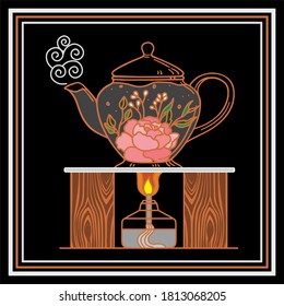 Teapot 
with herbal tea Tea drinking traditions