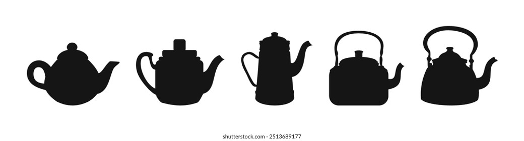 Teapot icon. 
Beverage serving symbol