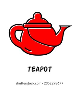 Teapot icon design for business. Stock vector icon.