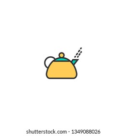 Teapot icon design. Gastronomy icon vector illustration