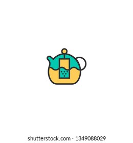 Teapot icon design. Gastronomy icon vector illustration