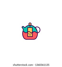Teapot icon design. Gastronomy icon vector illustration