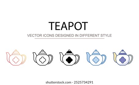 Projeto de ícone de bule com fundo branco ilustração stock