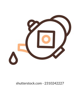 Teapot icon duocolor brown colour style chinese new year vector element and symbol perfect.