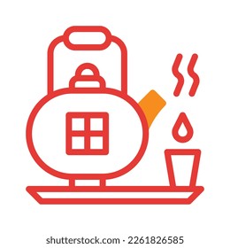 teapot icon duotone red style chinese new year illustration vector perfect. Icon sign from modern collection for web. Nice design perfect.