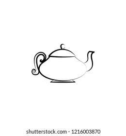 Teapot icon. Element of tea icon for mobile concept and web apps. Hand drawn Teapot icon can be used for web and mobile