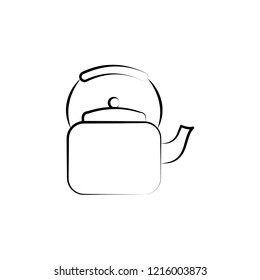 Teapot icon. Element of tea icon for mobile concept and web apps. Hand drawn Teapot icon can be used for web and mobile