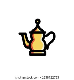 Teapot Icon Filled Outline Islam Illustration Logo Vector

