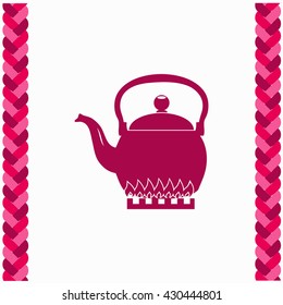 Teapot icon Flat Design. Isolated Illustration.