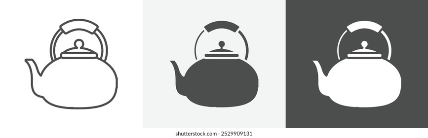 Icono de la tetera Diseño plano sobre fondo aislado