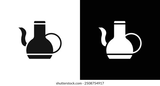 Teapot icon Flat fill set collection